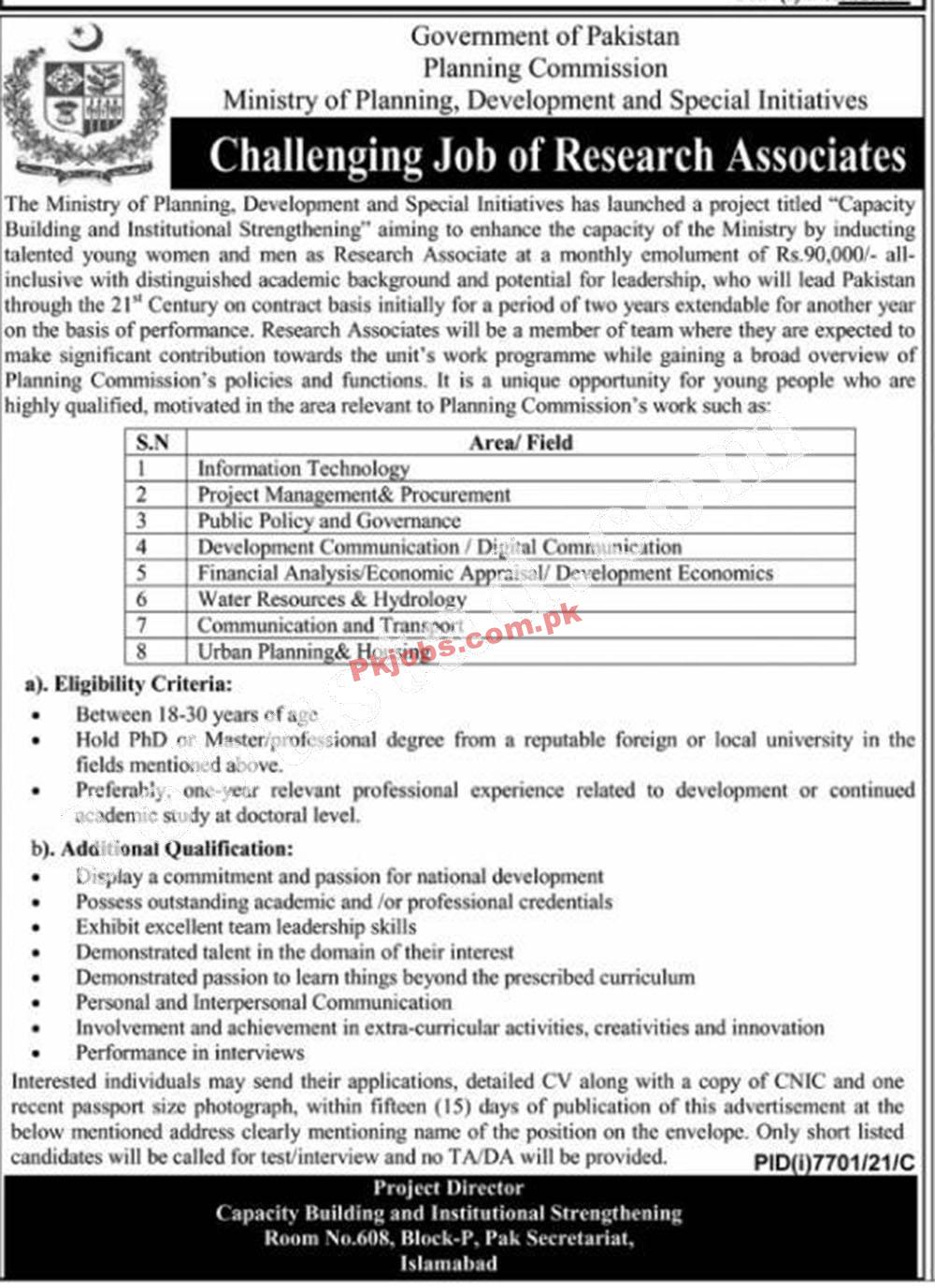 Latest Govt Jobs Planning Commission PC Jobs 2022 – Pk Jobs