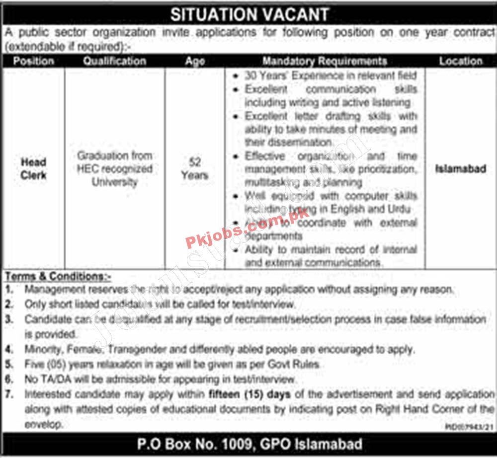 Latest Govt Jobs Public Sector Organization Jobs 2022 – Pk Jobs