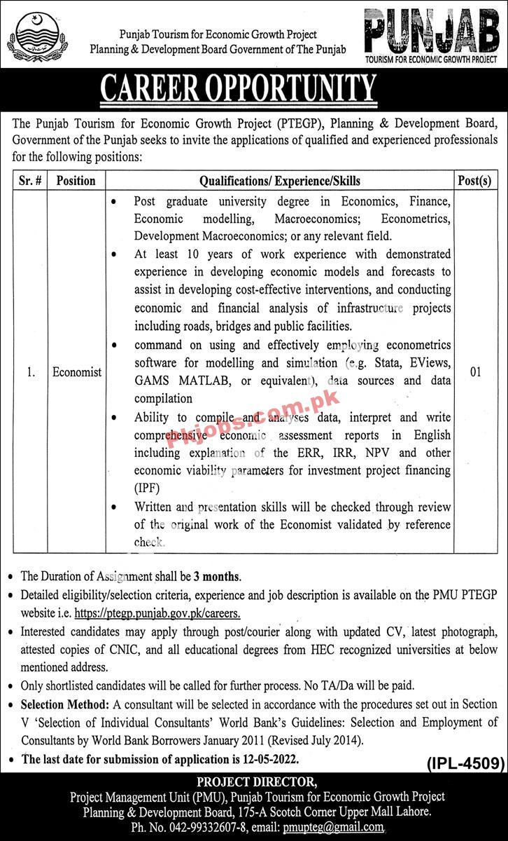 Latest Pakistan Government Jobs Tourism Department Punjab/Punjab Tourism for Economic Growth Jobs 2022 – Pk Jobs