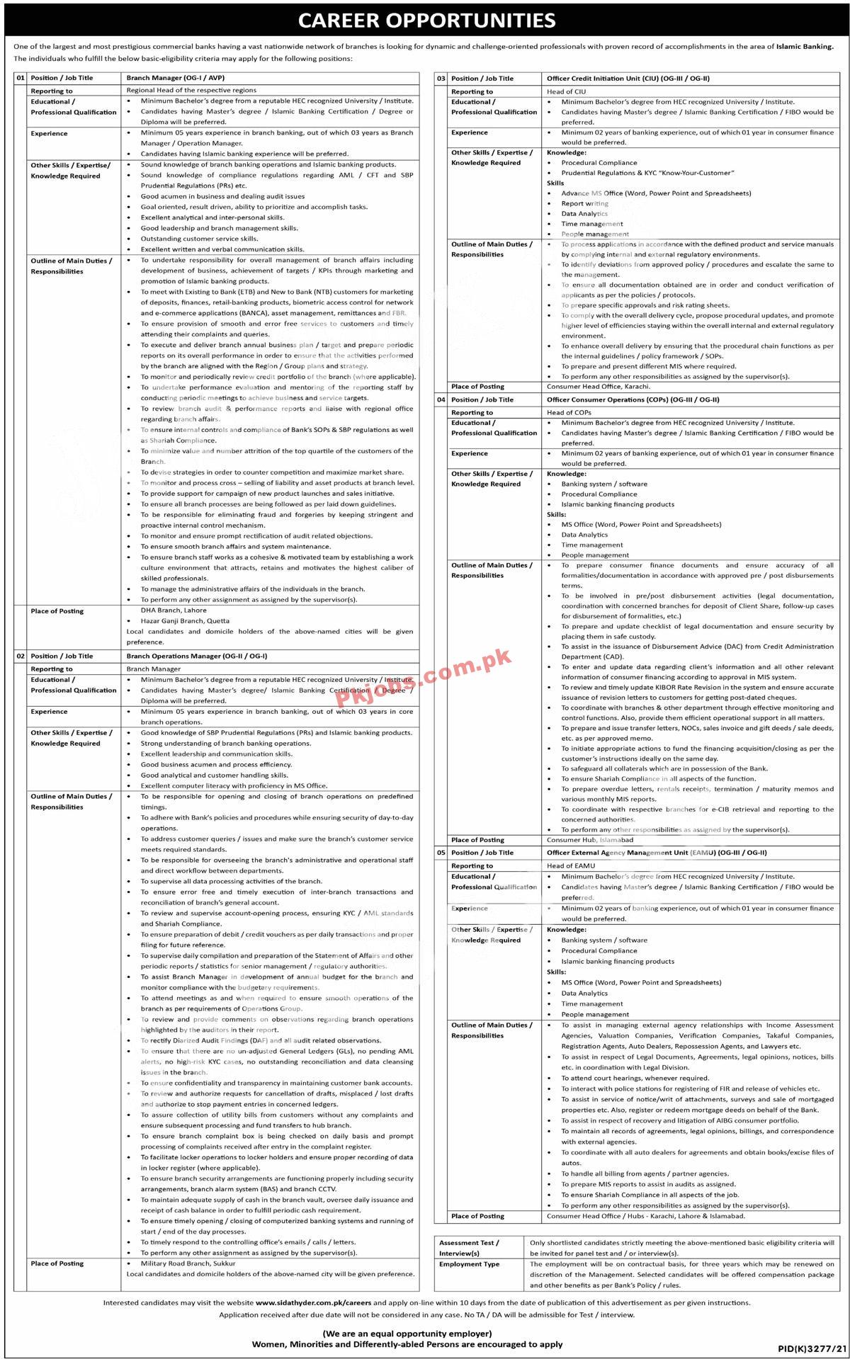New Jobs Pakistan Today Public Sector Commercial Bank Jobs 2022 – Pk Jobs