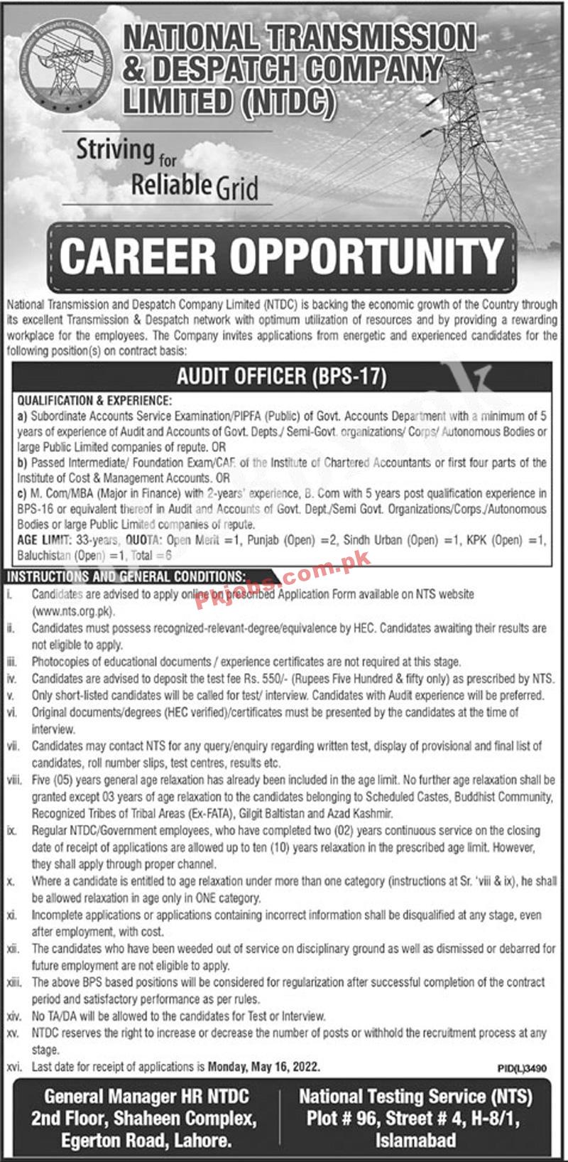 New Latest Jobs Pakistan National Transmission & Despatch Company Limited – NTDC Jobs 2022 – Pk Jobs