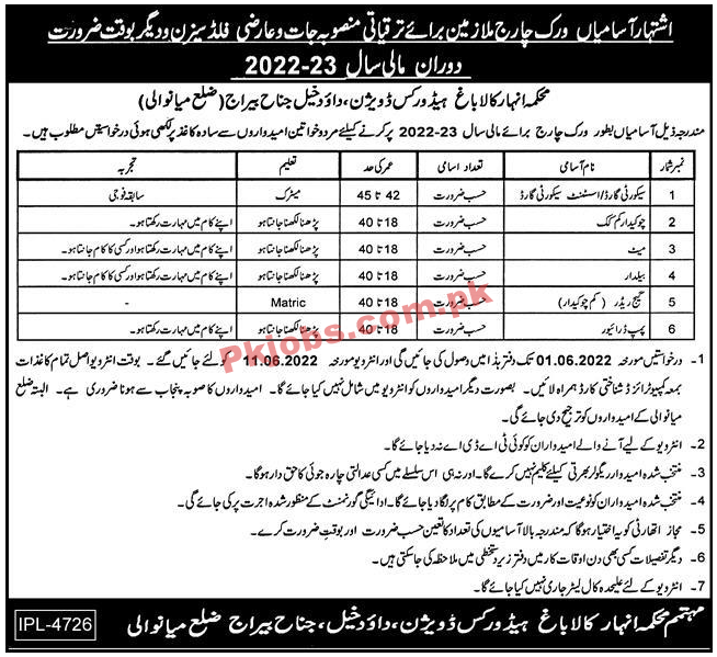 Pakistan Latest Jobs Today Punjab Irrigation Department Jobs 2022 – Pk Jobs