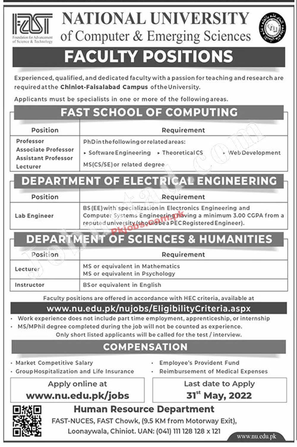 Peshawar FAST NUCES Latest Government in Pakistan Jobs 2022 Advertisement – Pk Jobs