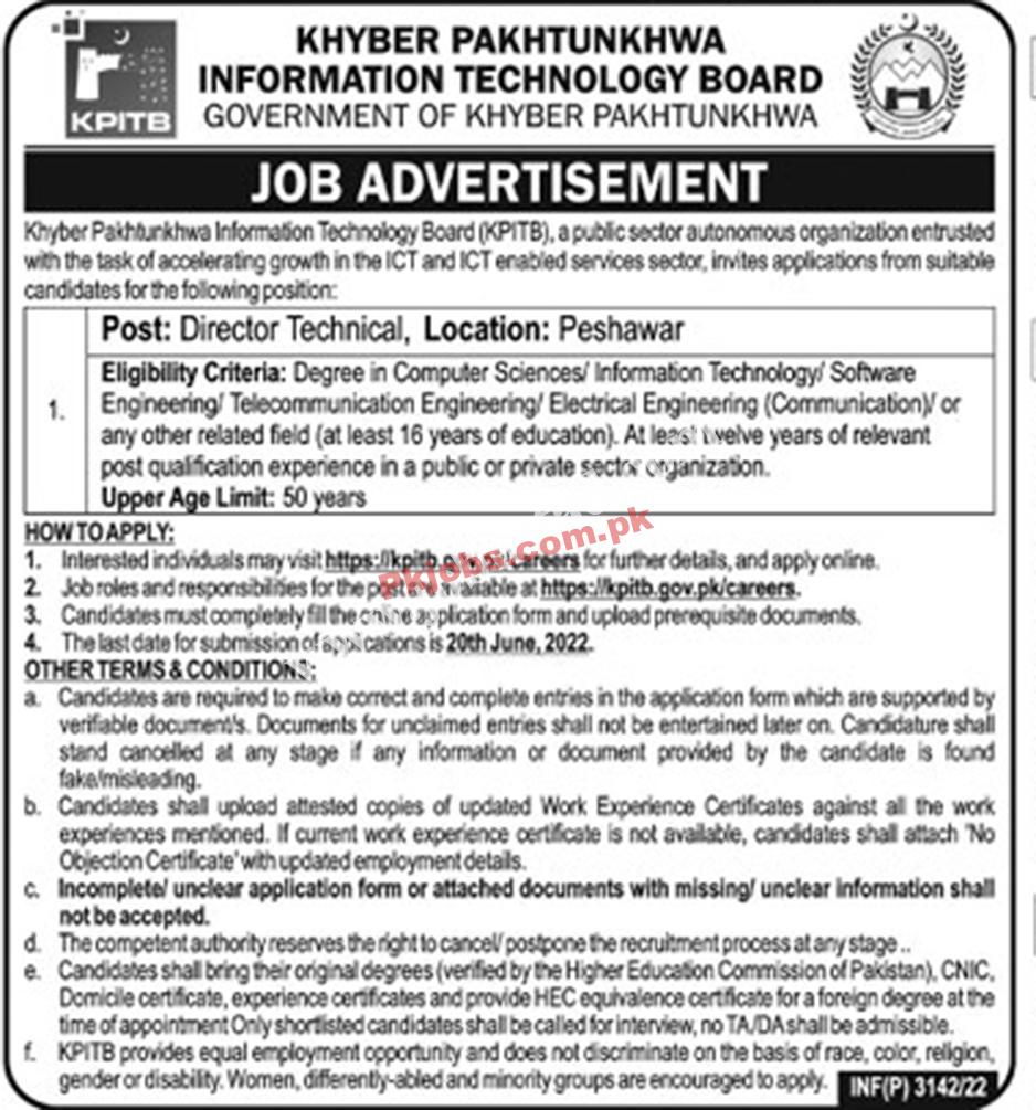 Peshawar KPK Information Technology Board KPITB New Pakistan Today Jobs 2022 Advertisement – Pk Jobs