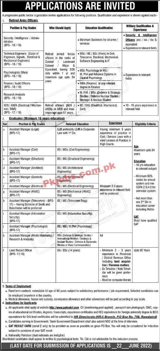 Peshawar Pakistan Army New Government Pakistan Jobs 2022 Advertisement – Pk Jobs