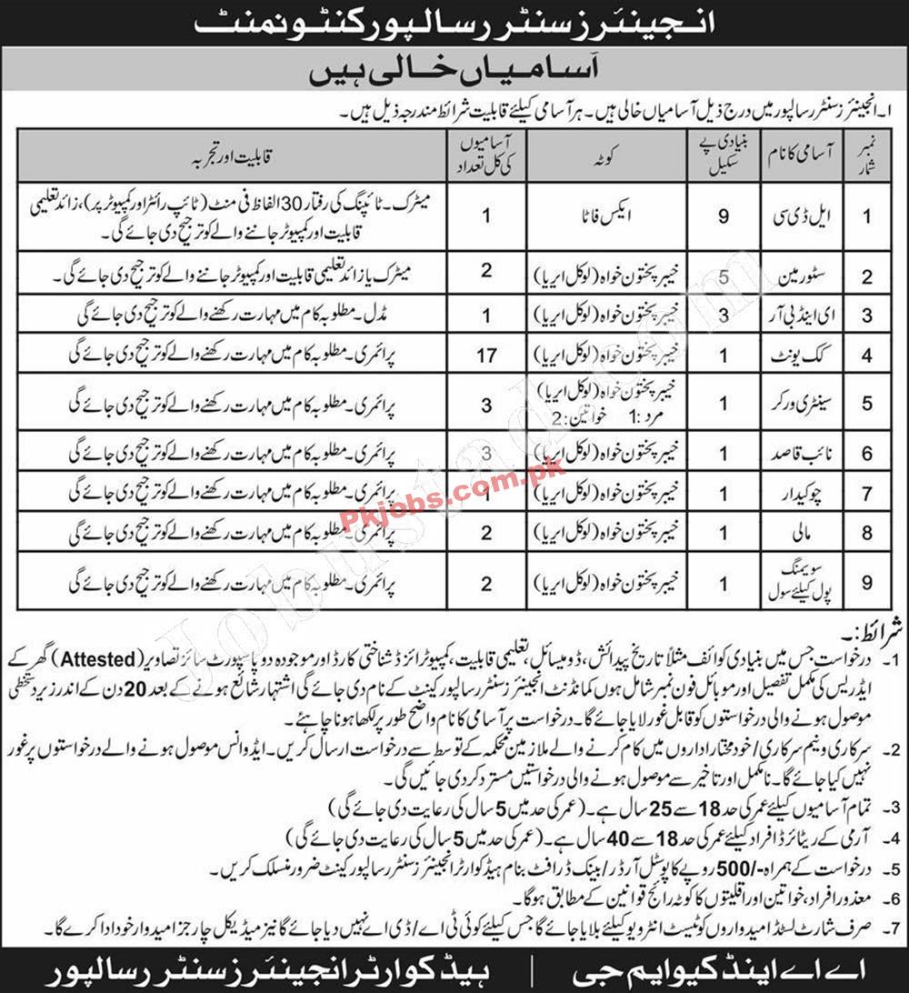 Peshawar Pakistan Army Today New in Pakistan Jobs 2022 Advertisement – Pk Jobs