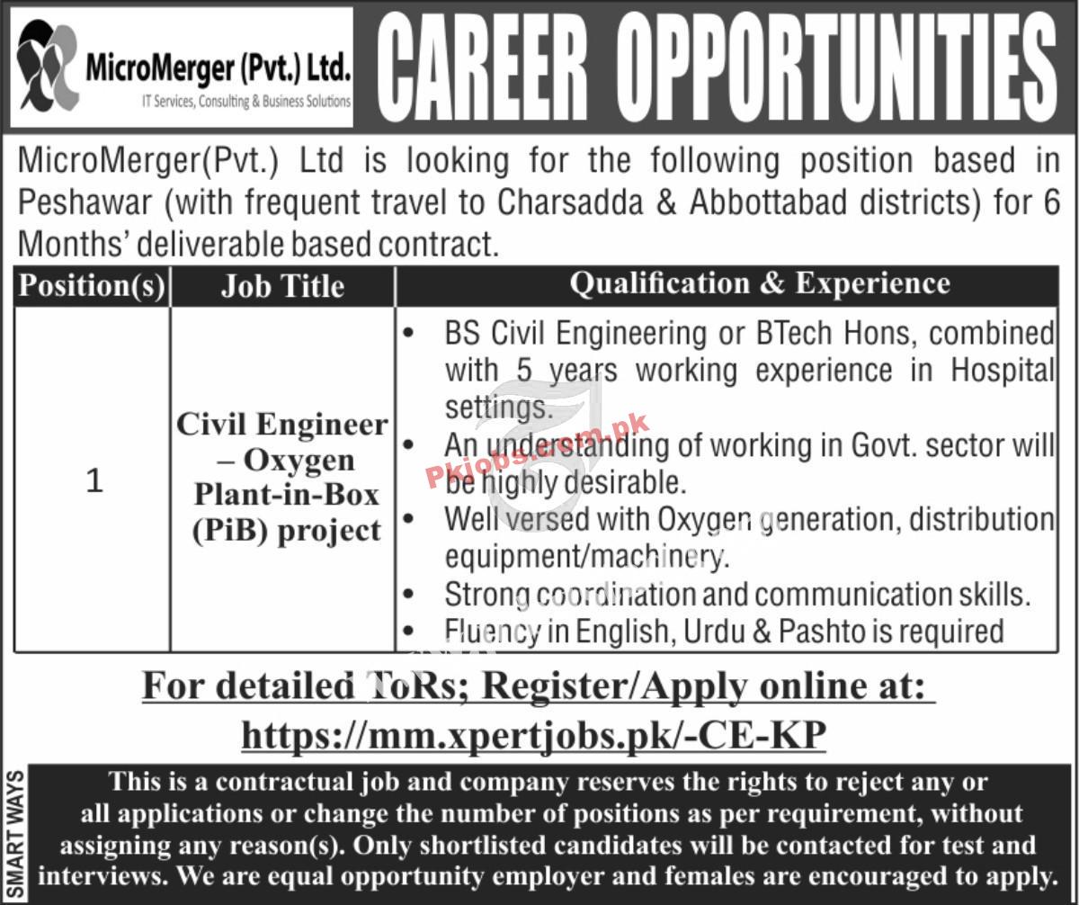 Today New Jobs in Pakistan MicroMerger Pvt Ltd Jobs 2022 – Pk Jobs