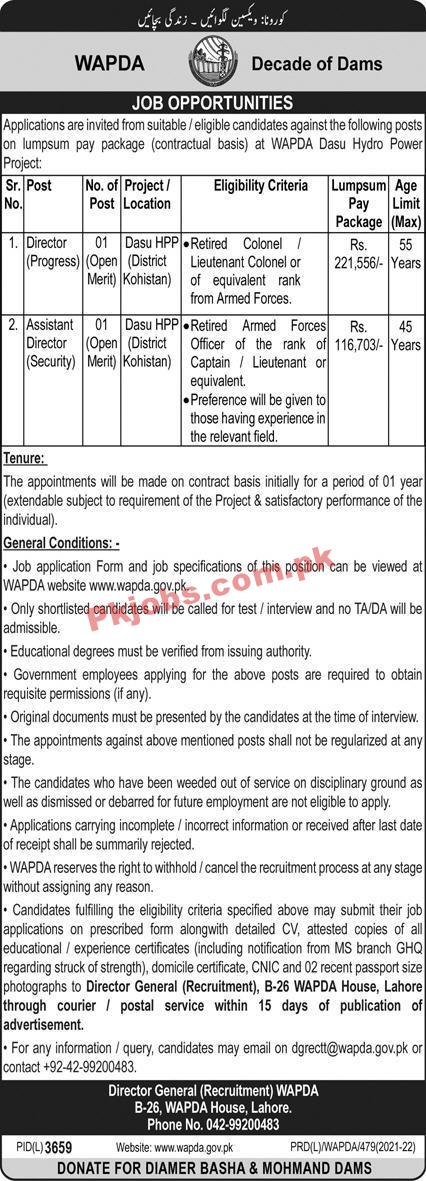 WAPDA Jobs 2022 | Water & Power Development Authority WAPDA Headquarters Announced Latest Advertisement Jobs 2022