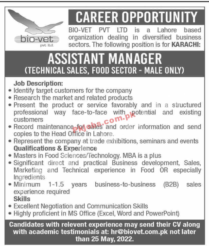 govt jobs 2022 BIO-VET Pvt Ltd Jobs 2022 – Pk Jobs