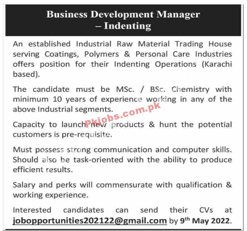 govt jobs 2022 Trading House Jobs 2022 – Pk Jobs