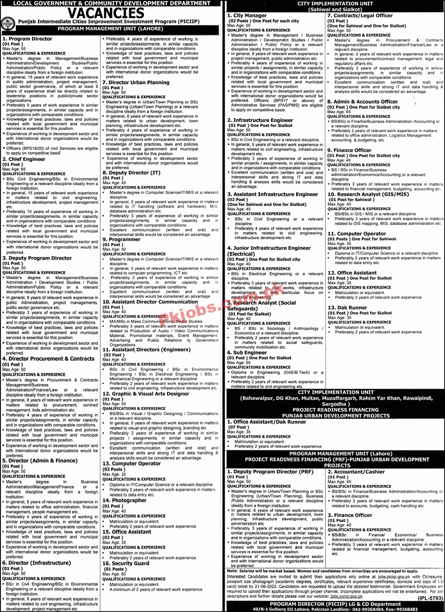 Government Jobs 2022 | Local Government & Community Development Department Head Office Latest Recruitments Jobs 2022