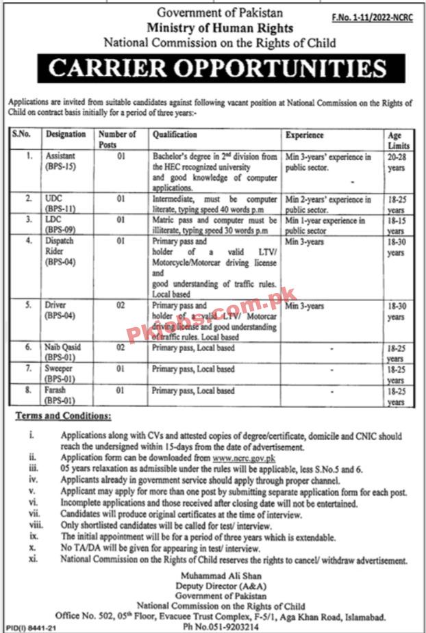 Human Rights Jobs 2022 | Ministry of Human Rights Headquarters Announced Latest Recruitments Jobs 2022