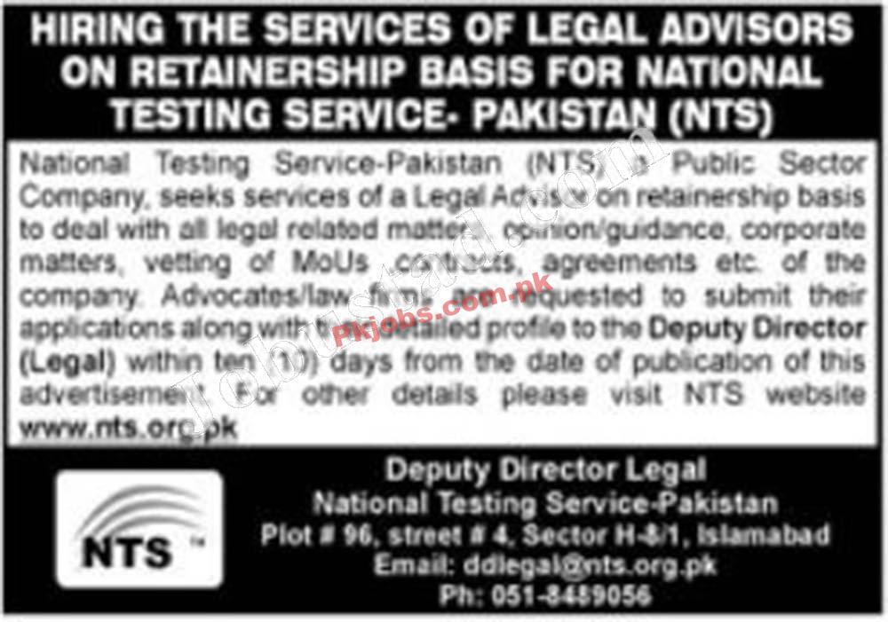 Islamabad National Testing Service NTS New Pakistan Today Jobs 2022 Advertisement – Pk Jobs