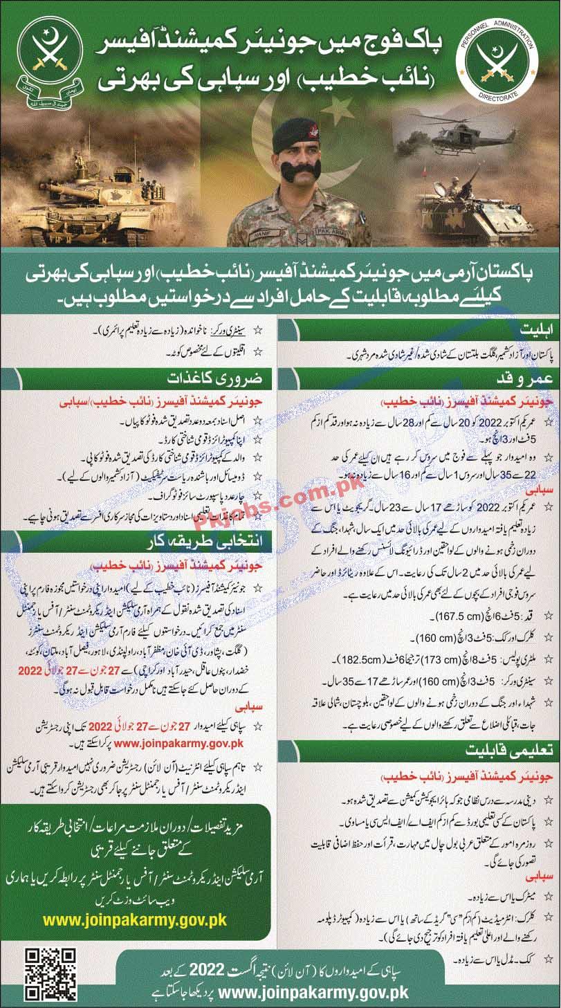 Islamabad Pakistan Army Upcoming Govt Jobs 2022 Advertisement – Pk Jobs