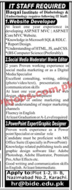 Jobs in Baqai Institute