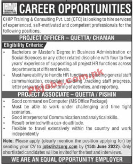 Jobs in CHIP Training & Consulting Pvt Ltd CTC