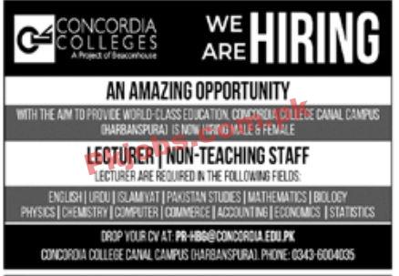 Jobs in Concordia Colleges