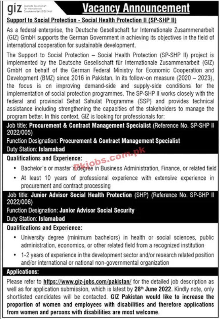 Jobs in GIZ