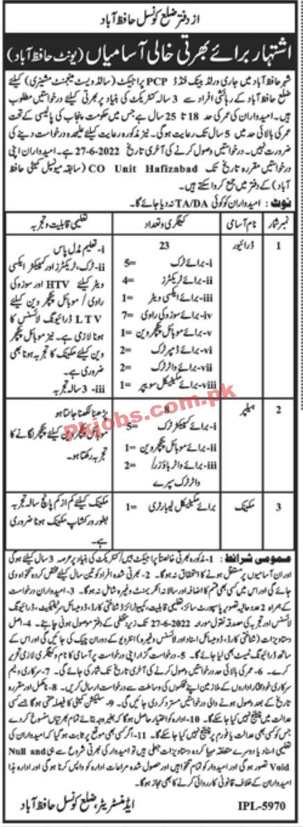 Jobs in Government Jobs Hafizabad