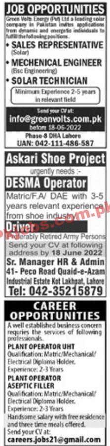 Jobs in Newspaper Jobs 12 June 2022