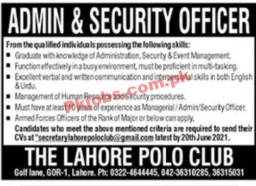 Jobs in The Lahore Polo Club