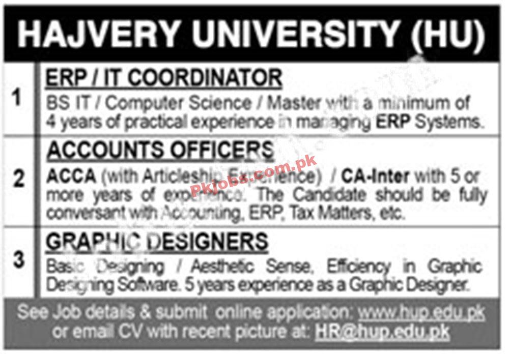 Lahore Hajvery University Today Pakistan Jobs 2022 Advertisement – Pk Jobs