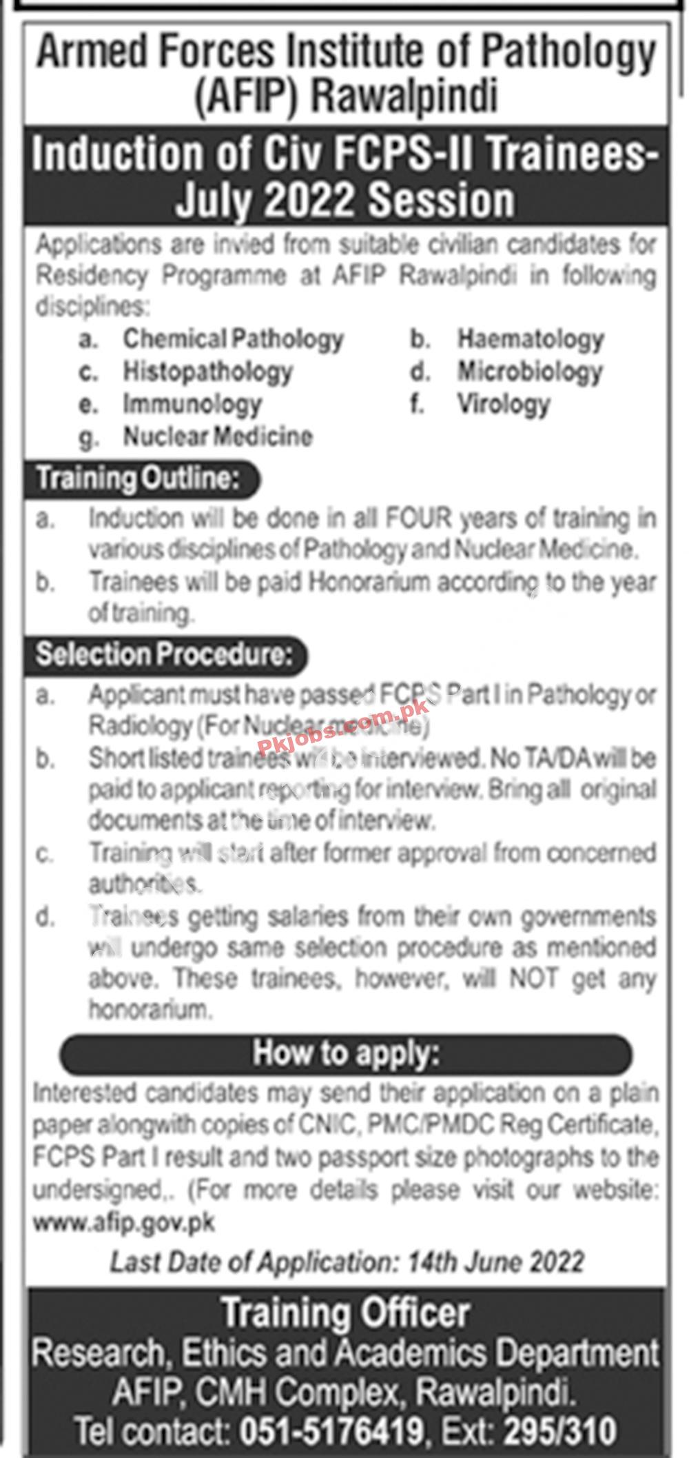 Rawalpindi Armed Forces Institute of Pathology Upcoming Govt Jobs 2022 Advertisement – Pk Jobs