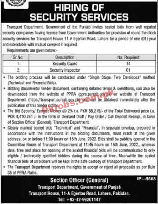 Transport Jobs 2022 | Transport Department Headquarters Announced Latest Recruitments Jobs 2022