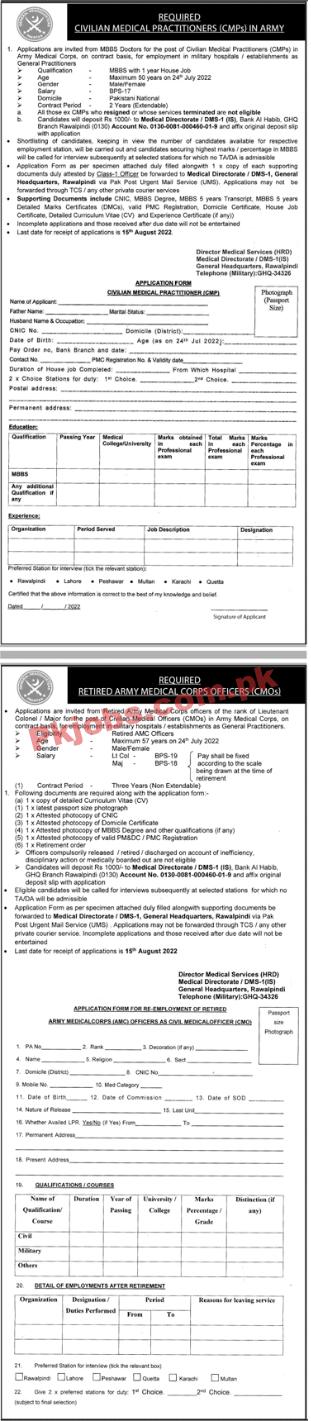 GHQ Jobs 2022 | Pakistan Army General Headquarters GHQ Announced Latest Recruitments Jobs 2022