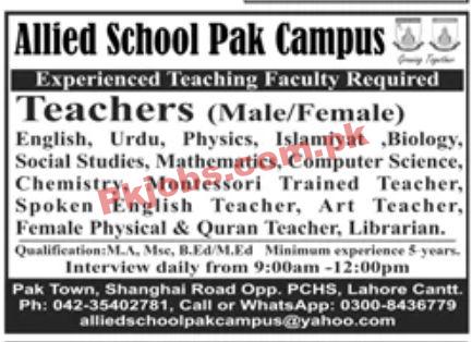 Jobs in Allied School