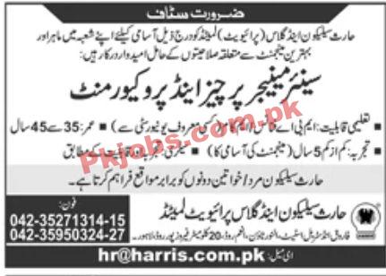 Jobs in Harris Silicon & Glass Private Limited