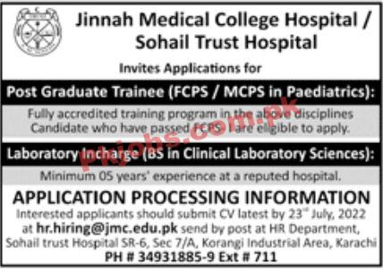 Jobs in Jinnah Medical College Hospital