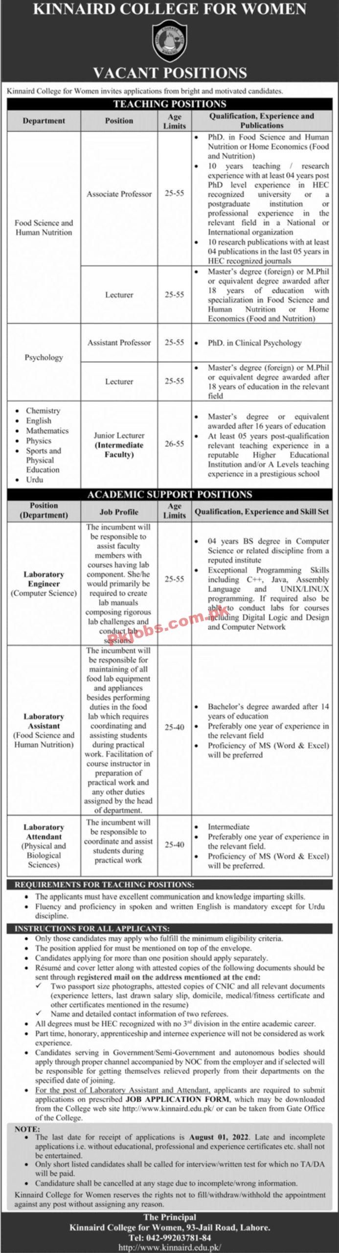 Jobs in Kinnaird College for Women