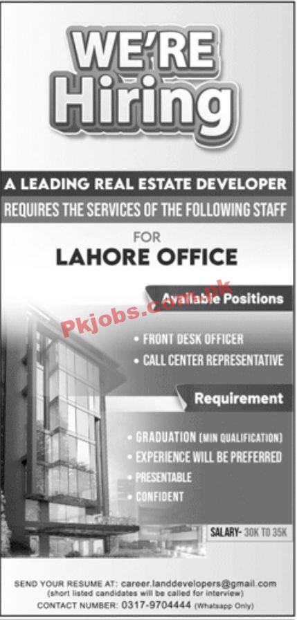 Jobs in Leading Real Estate Developers