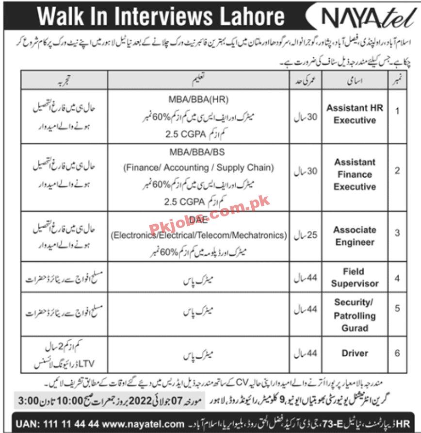 Jobs in Nayatel Fiber Network