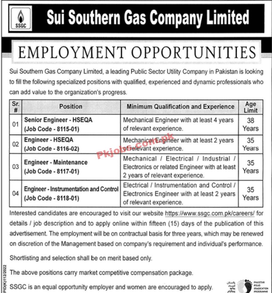 Jobs in SSGC