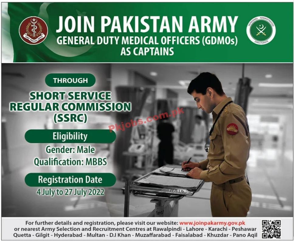 Join Pakistan Army Through Short Service Regular Commission SSRC Batch 2022