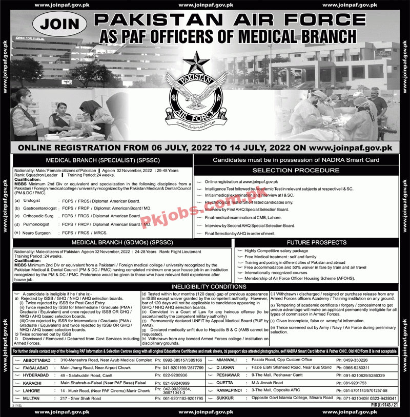 PAF Jobs 2022 | Join Pakistan Air Force as PAF Officers Batch 2022