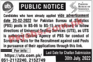 PBS Jobs 2022 | Pakistan Bureau of Statistics PBS Headquarters Announced Latest Recruitments Jobs 2022