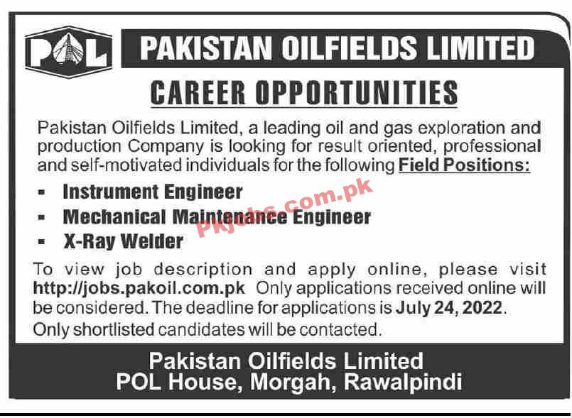 POL Jobs 2022 | Pakistan Oilfields Limited POL Headquarters Announced Latest Recruitments Jobs 2022