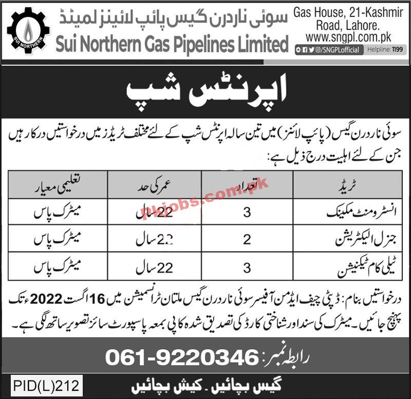 SNGPL Jobs 2022 | Sui Northern Gas Pipelines Limited SNGPL Headquarters Announced Latest Recruitments Jobs 2022