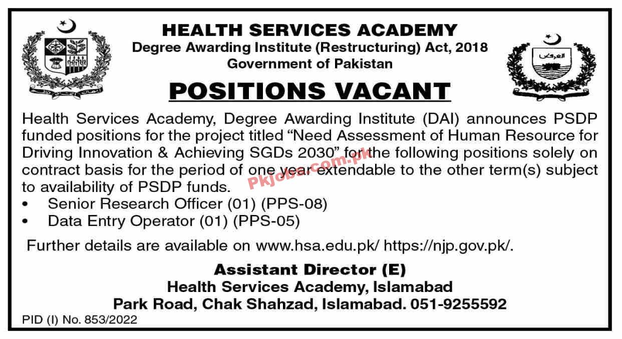 Jobs in Health Services Academy