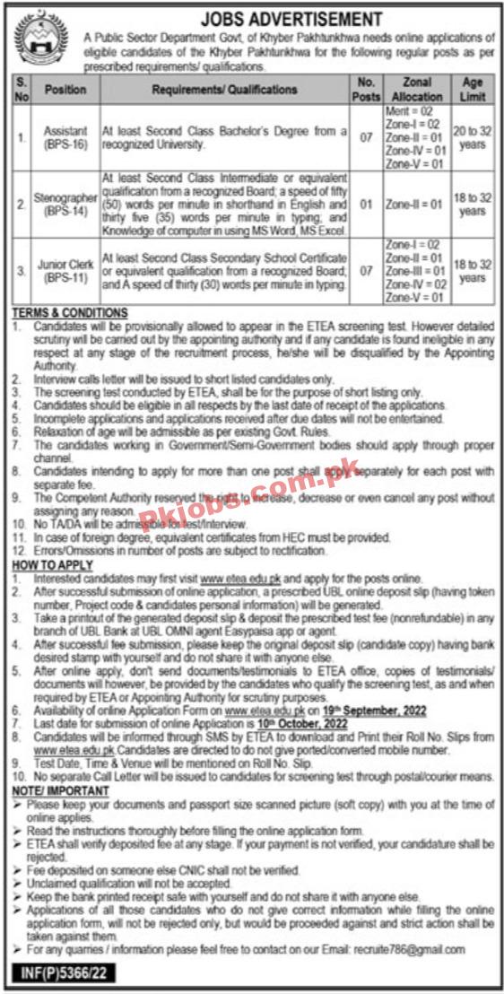 ETEA Jobs 2022 | Provincial Public Sector Organization ETEA Headquarters Announced Latest Advertisement Jobs 2022