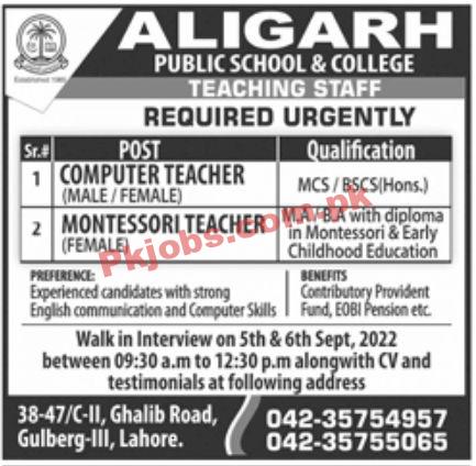 Jobs in Aligarh Public School & College