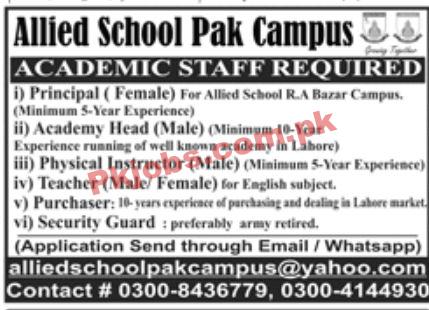 Jobs in Allied School