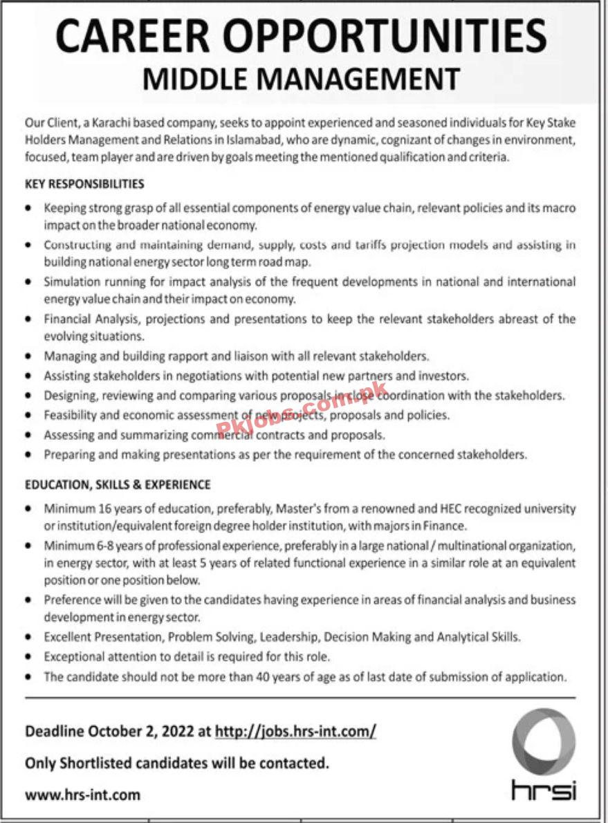 Jobs in Karachi Based Company