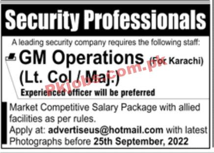 Jobs in Leading Security Company