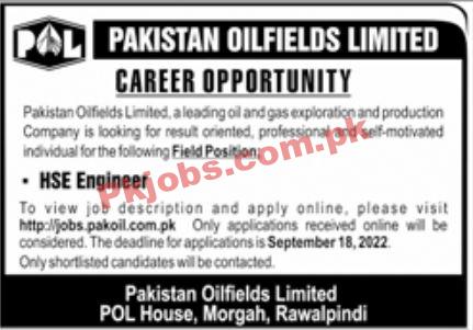 Jobs in Pakistan Oilfields Limited