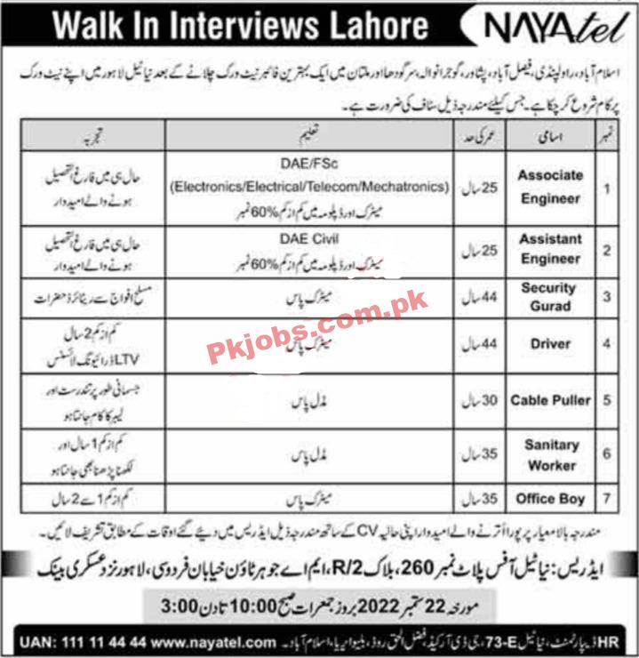 Nayatel Jobs 2022 | Nayatel Pakistan Company Headquarters Announced Latest Recruitments Jobs 2022