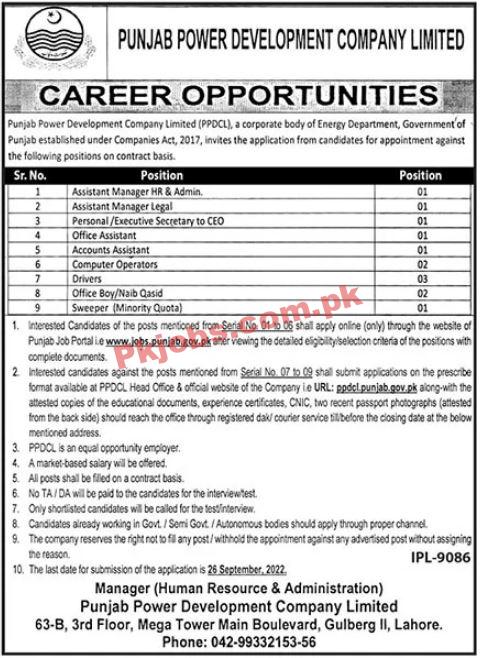 PPDCL Jobs 2022 | Provincial Power Development Company Limited PPDCL Head Office Announced Latest Recruitments Jobs 2022